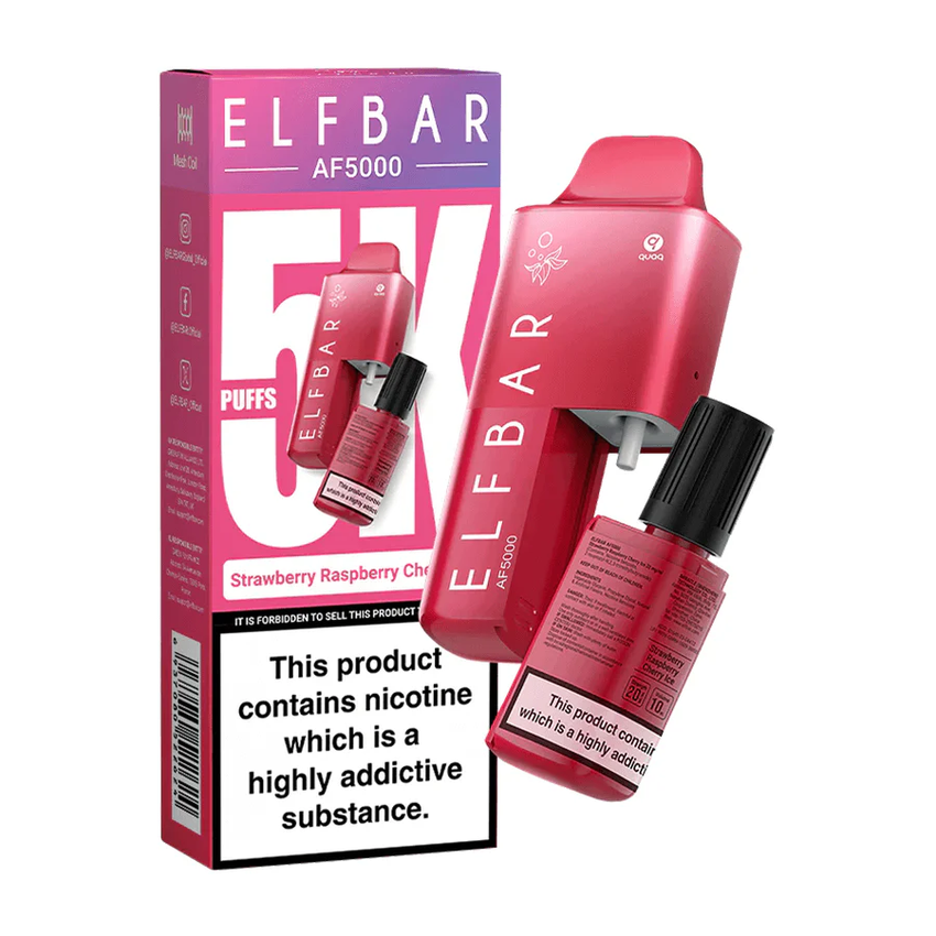 Elf Bar AF5000 - Strawberry Raspberry Cherry Ice