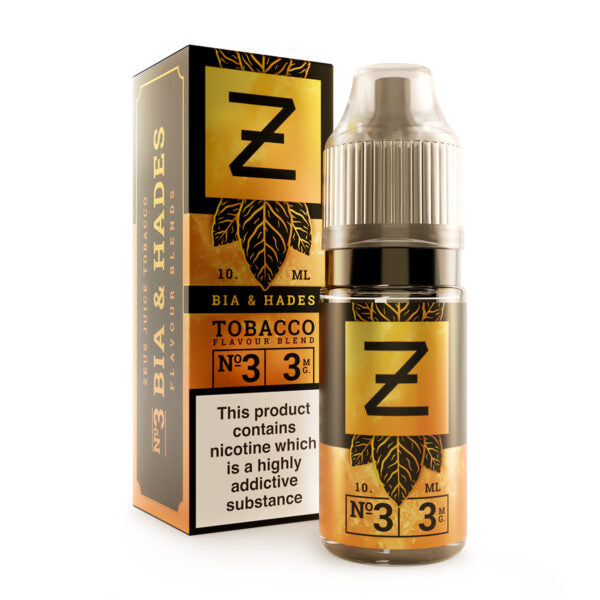Zeus Juice Tobacco 10ml - BIA & Hades - Latchford Vape
