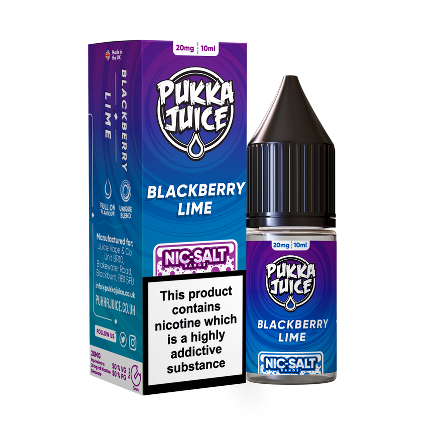 Pukka Juice Nic. Salt - Blackberry Lime - Latchford Vape