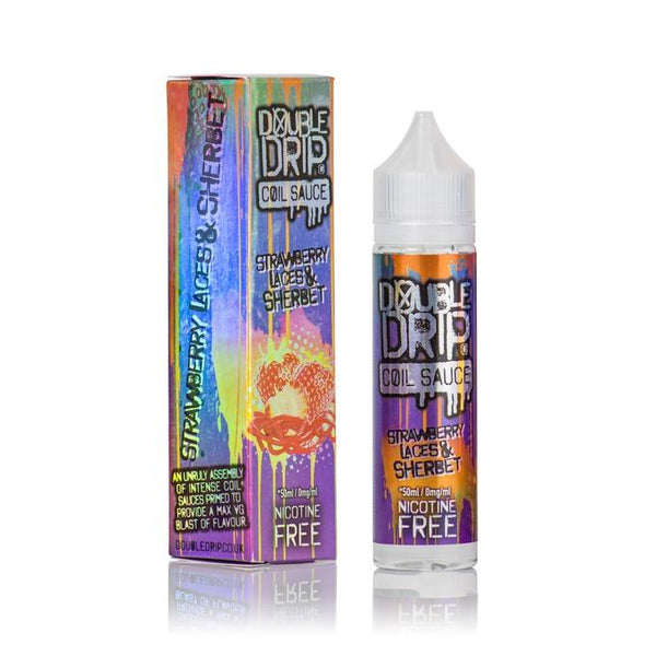 Double Drip 60ml Strawberry Laces And Sherbet Vape Liquid