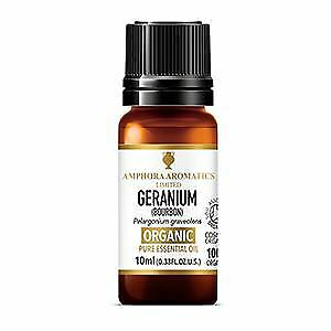 Amphora Aromatics Geranium Bourbon Organic Essential Oil (10ml)