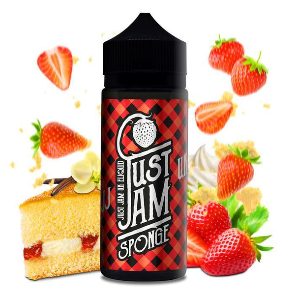 Just Jam Sponge 120ml Shortfill - Strawberry Vape E-LIquid 
