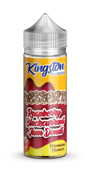Kingston 120ml Shortfill Raspberry Blackcurrant Jam Donut Vape E-Liquid
