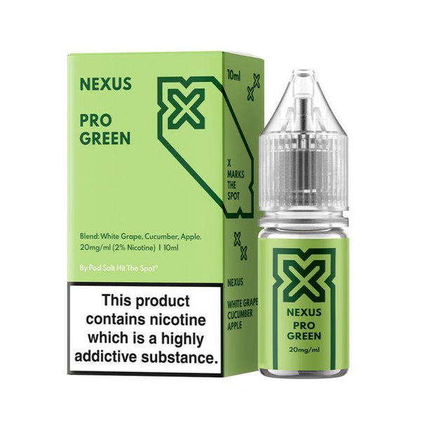 Buy Pod Salt Nexus Nic. Salt - Pro Green Vape Liquid Online | Latchford Vape