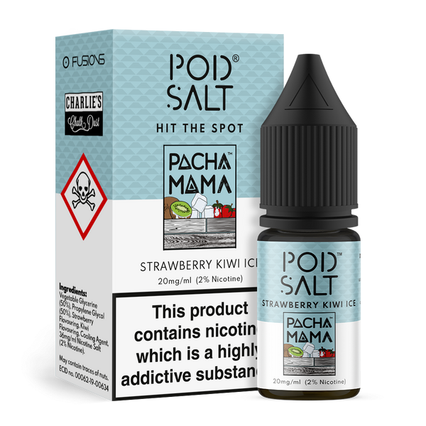 POD Salt Pacha Mama Strawberry Kiwi Ice 10ml Nic Salt