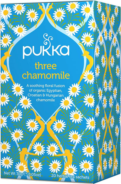 Pukka Tea Three Chamomile  (20 Tea Bags)