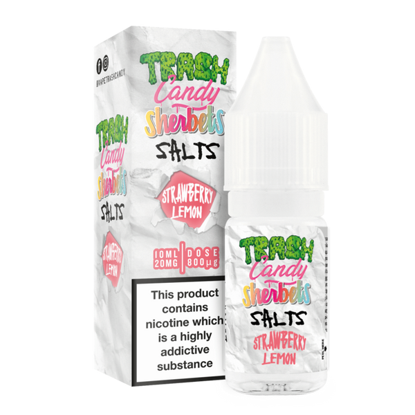 Trash Candy Sherbets Nic Salt Strawberry Lemon 10mg 20mg 10ml