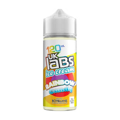 UK Labs 120ml Shortfill Rainbow Candy Ice Cream Vape E-LIquid