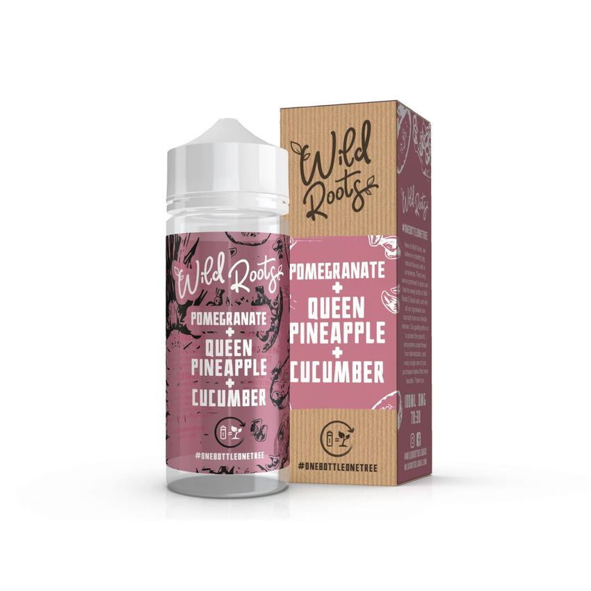 Wild Roots 120ml Pomegranate Queen Pineapple and Cucumber E-Liquid