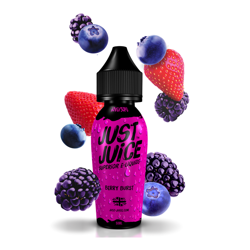 Buy Just Juice 60ml - Berry Burst Vape E-Liquid Online | Latchford Vape