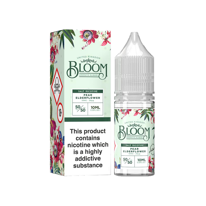 Bloom Nicotine Salt - Pear Elderflower 10ml Bottle