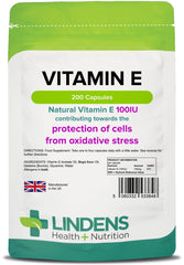 Vitamin E 100IU Capsules (200 Capsules)